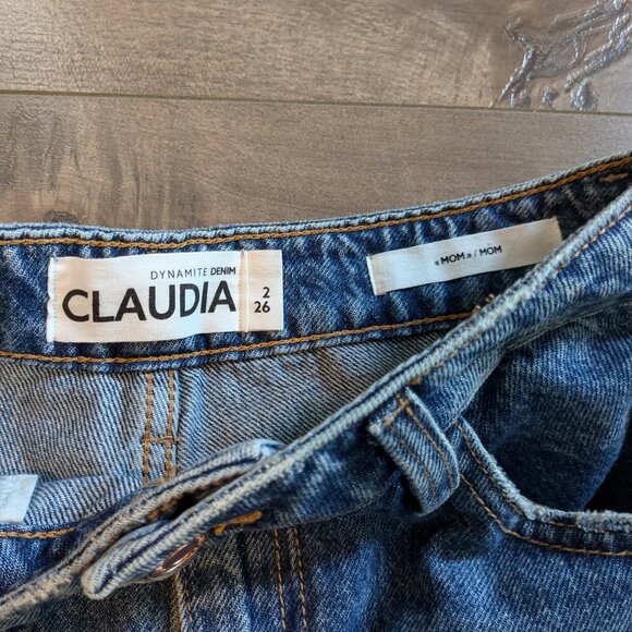 Dynamite Claudia High Rise Mom Jeans in Indigo Dark - Picture 8 of 10